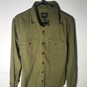 Forever 21 olive button up